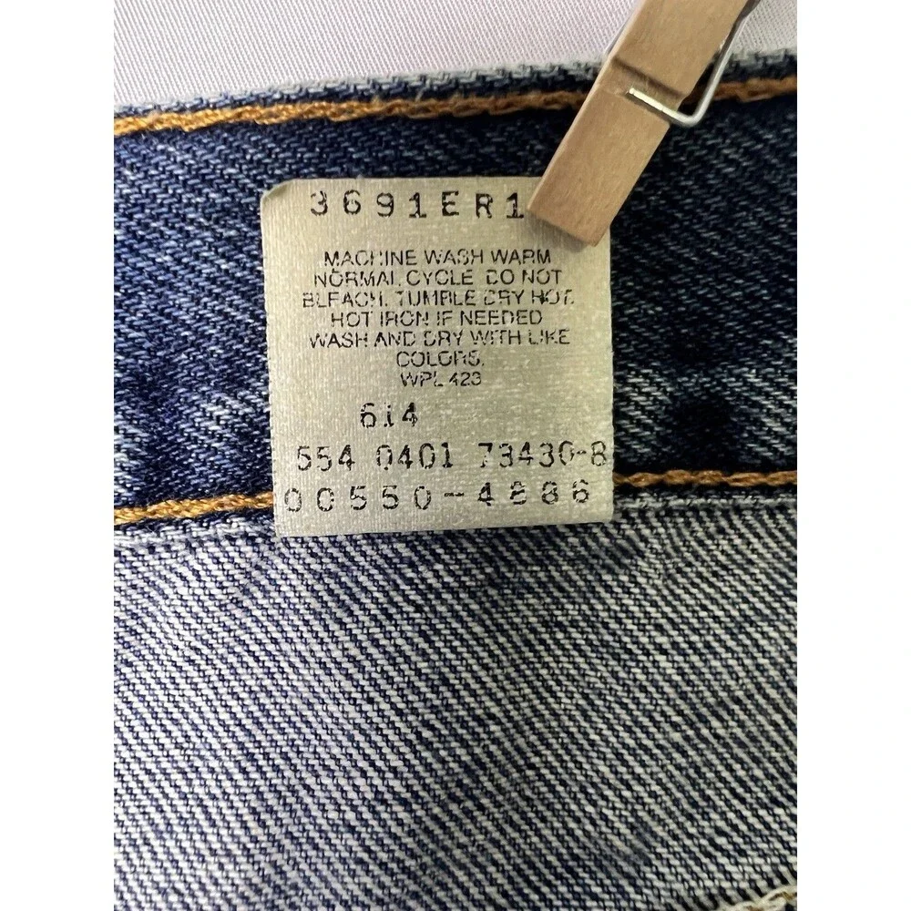 Vintage 2001 Levi’s 550 Denim Blue Jean USA Made 550-4886 Men’s 33x34